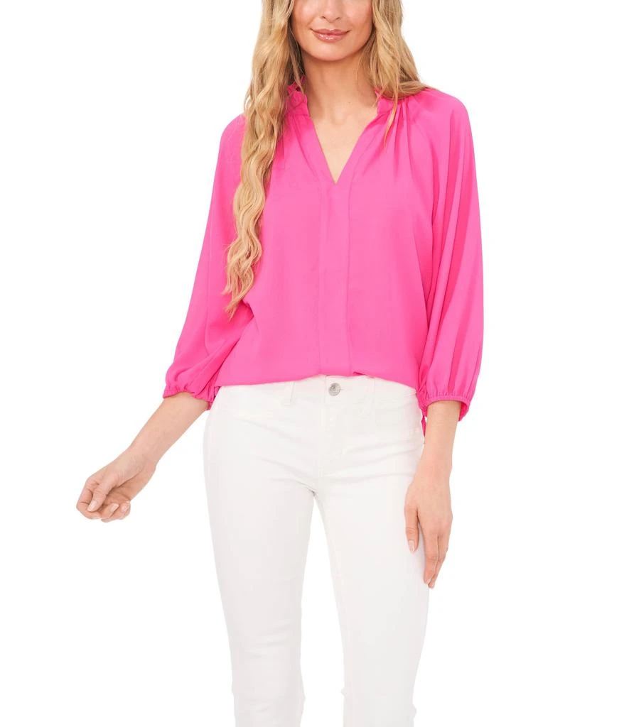 CeCe Raglan Sleeve V-Neck Top 1