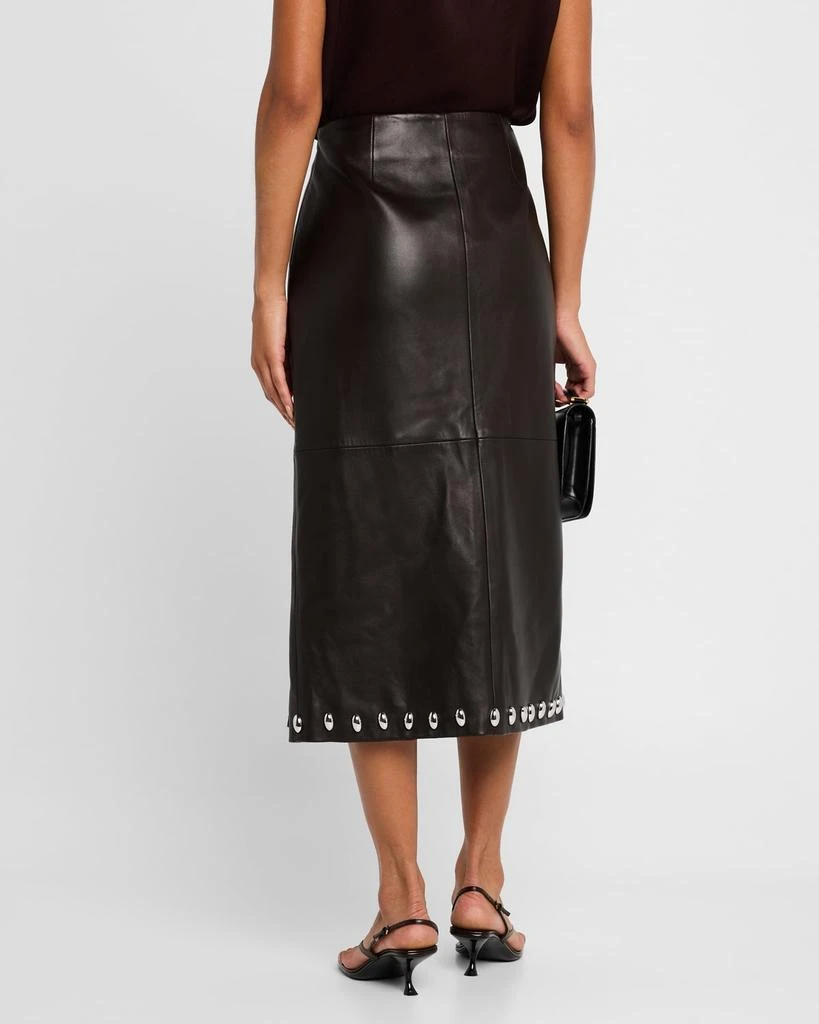 A.L.C. Naomi Stud-Embellished Faux Leather Midi Skirt 3