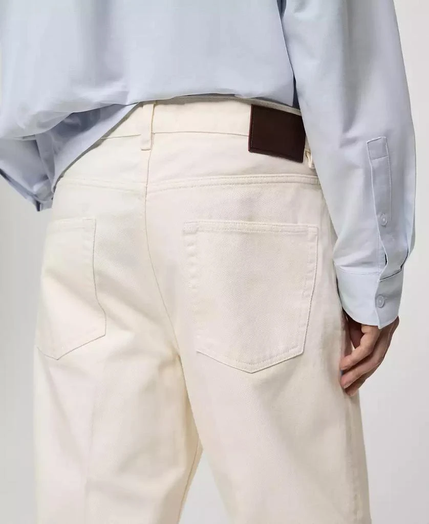 Mango Men's Flattened Stripe Relaxed-Fit Jeans 6