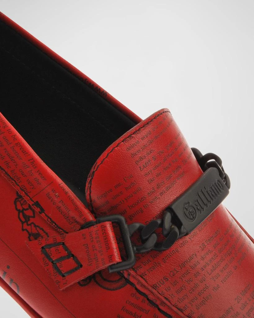 John Galliano Paris Men's Gazette Leather Drivers 4