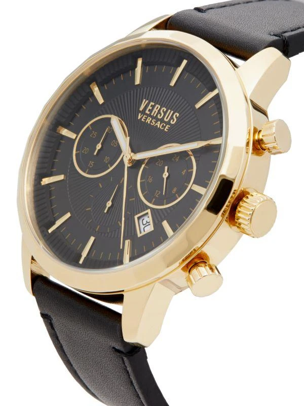 Versus Versace 46MM Stainless Steel & Leather Bracelet Watch 3