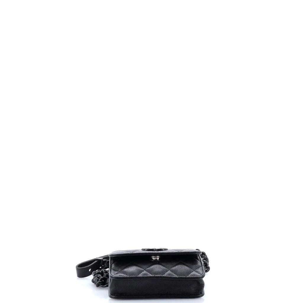Chanel My Everything Flap Card Holder Belt Bag Quilted Caviar 5