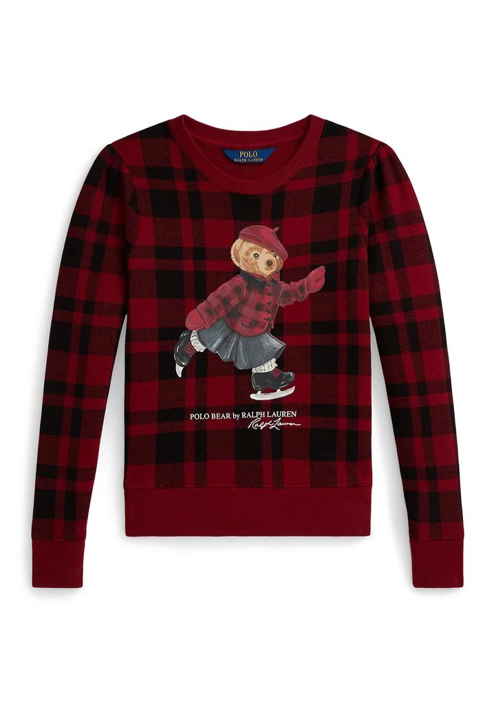 Ralph Lauren Plaid Polo Bear Fleece Sweatshirt