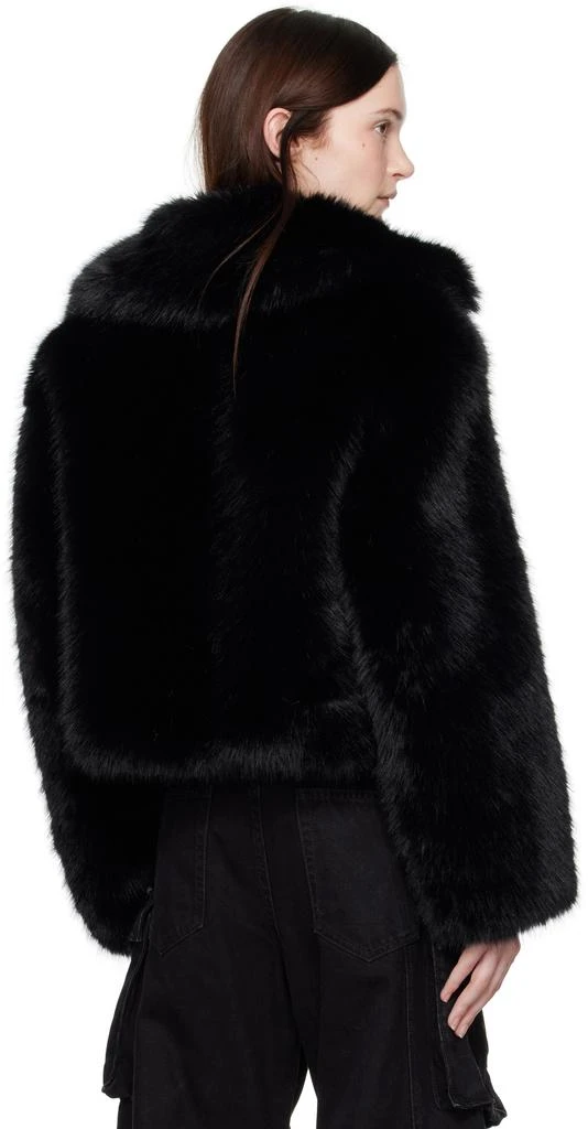 STAND STUDIO Black Samara Faux-Fur Jacket 3