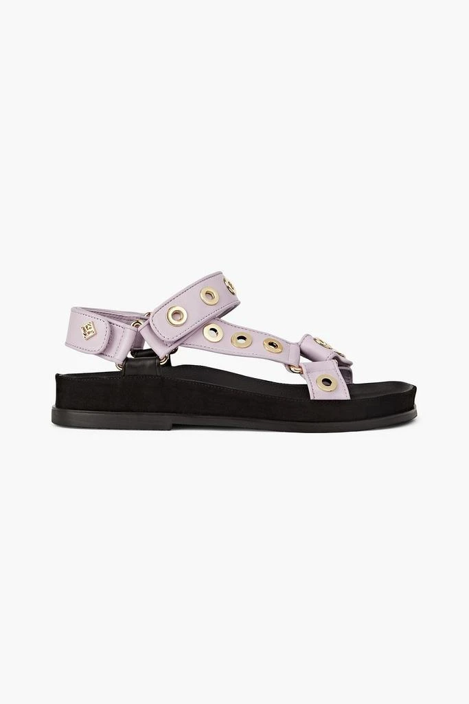 Sandro Eyelet-embellished leather sandals 1