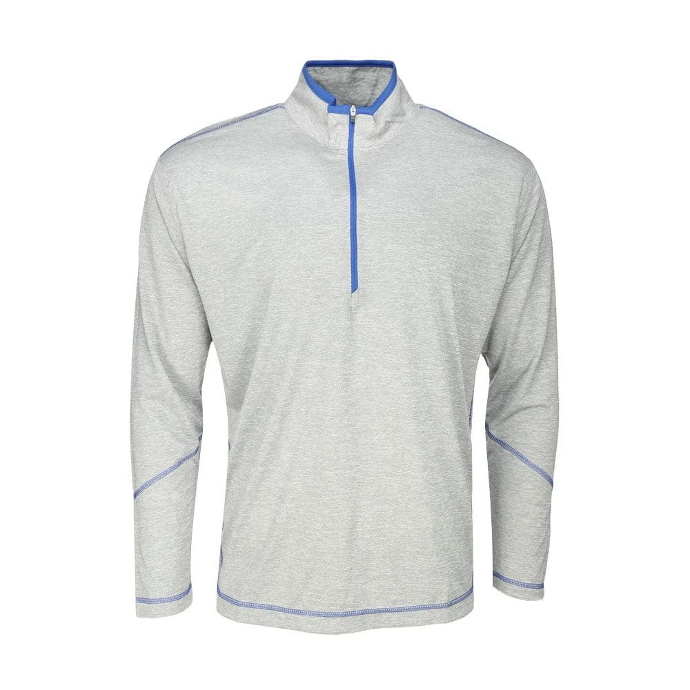 Page & Tuttle Heather Mock Neck Quarter-Zip Pullover