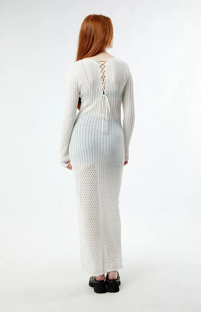 Glamorous Off White Mix Knit Maxi Dress 4