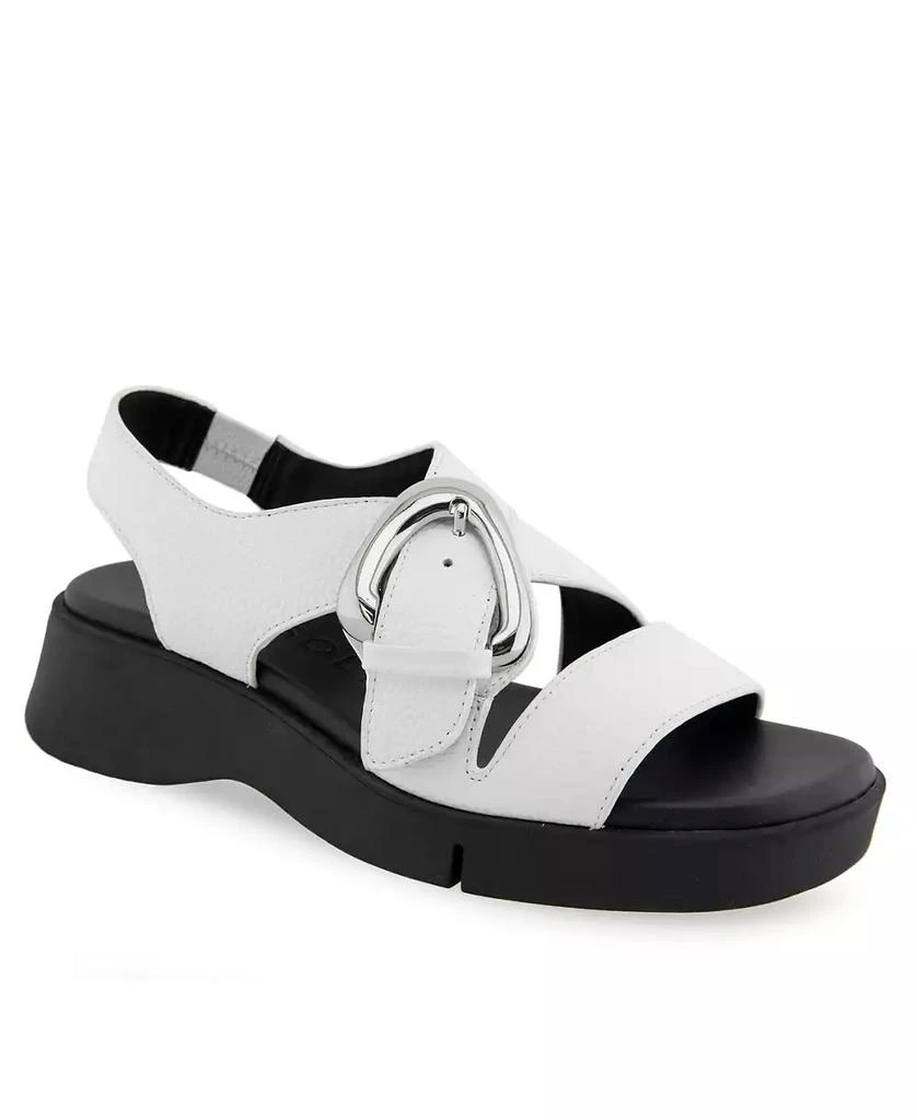 Aerosoles Women's Fez Round Toe Flatform Sandals 1