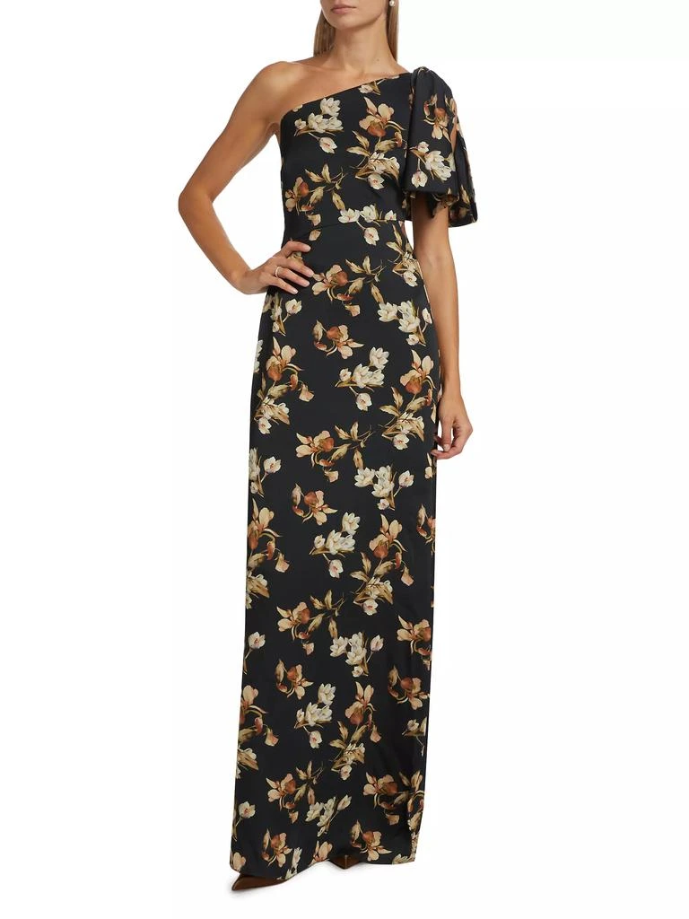 Sachin & Babi Chelsea Floral One-Shoulder Gown 2