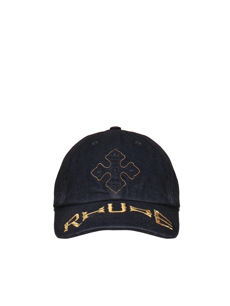 CROSS LOGO KNITTED BEANIE - ONE SIZE / BLACK/BLUE
