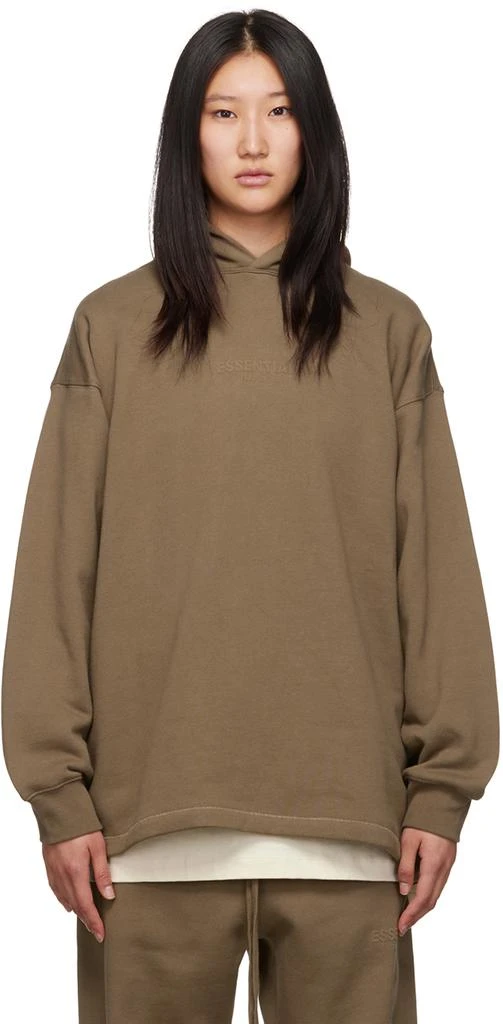 Fear of God ESSENTIALS Brown Relaxed Hoodie 1