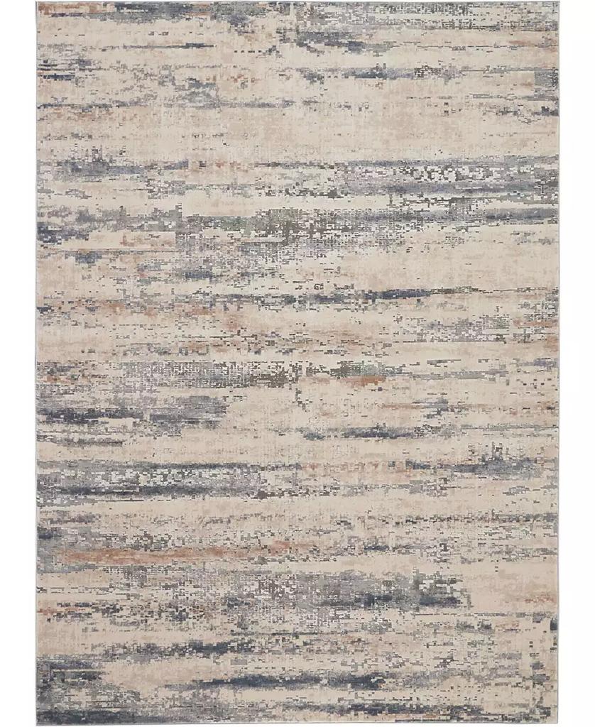 Nourison Rustic Textures RUS04 Beige and Gray 7'10" x 10'6" Area Rug
