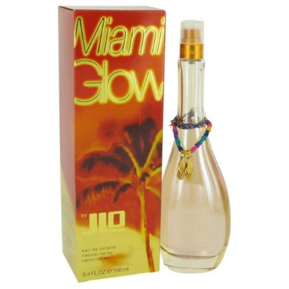 JENNIFER LOPEZ 2PCS Combo Miami Glow Eau De Toilette  Women's Perfume 3.4 Oz