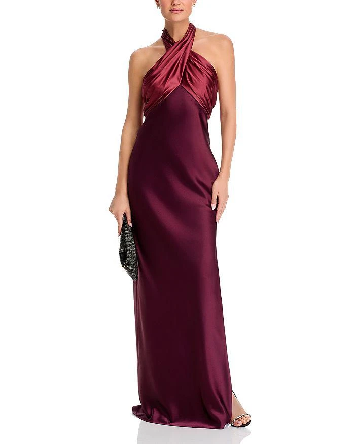 Amsale Halter Gown 4