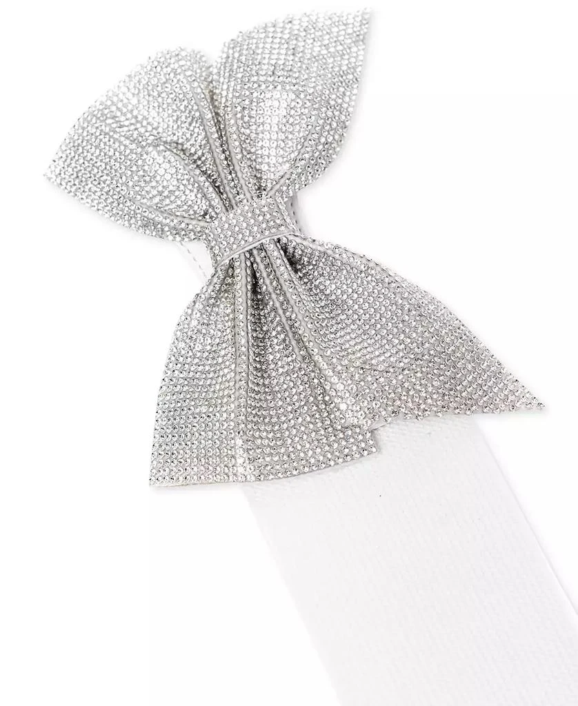 Bellissima Millinery Collection Women's Rhinestone Bow Stretch Belt 6