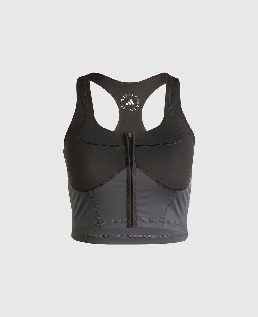 Stella McCartney Stella McCartney - TrueLife Zipped Crop Top, Woman, Schwarz, Size: XS 1