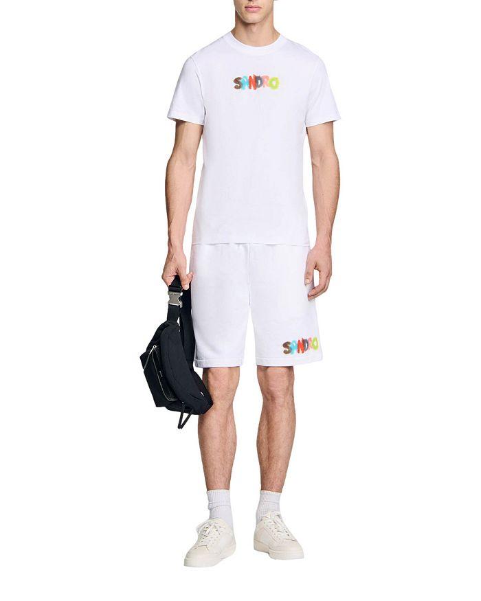 Sandro Arty Watercolor Logo Print Tee