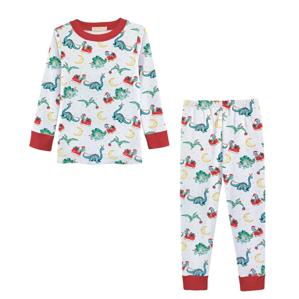 Baby Club Chic Baby Club Chic - Boy
s Dino Clause Printed Kid Pajama Set