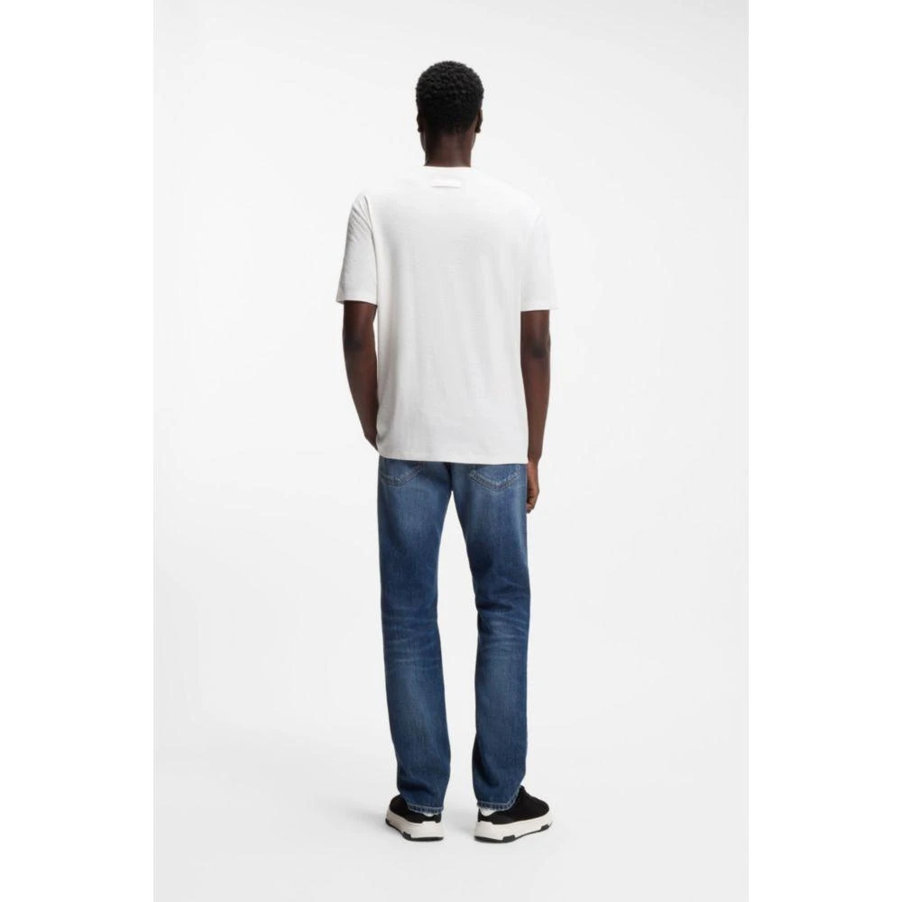 Hugo Boss Slub-interlock T-shirt in a slim fit 4