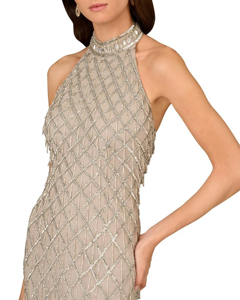 Aidan Mattox Beaded Halter Gown 3