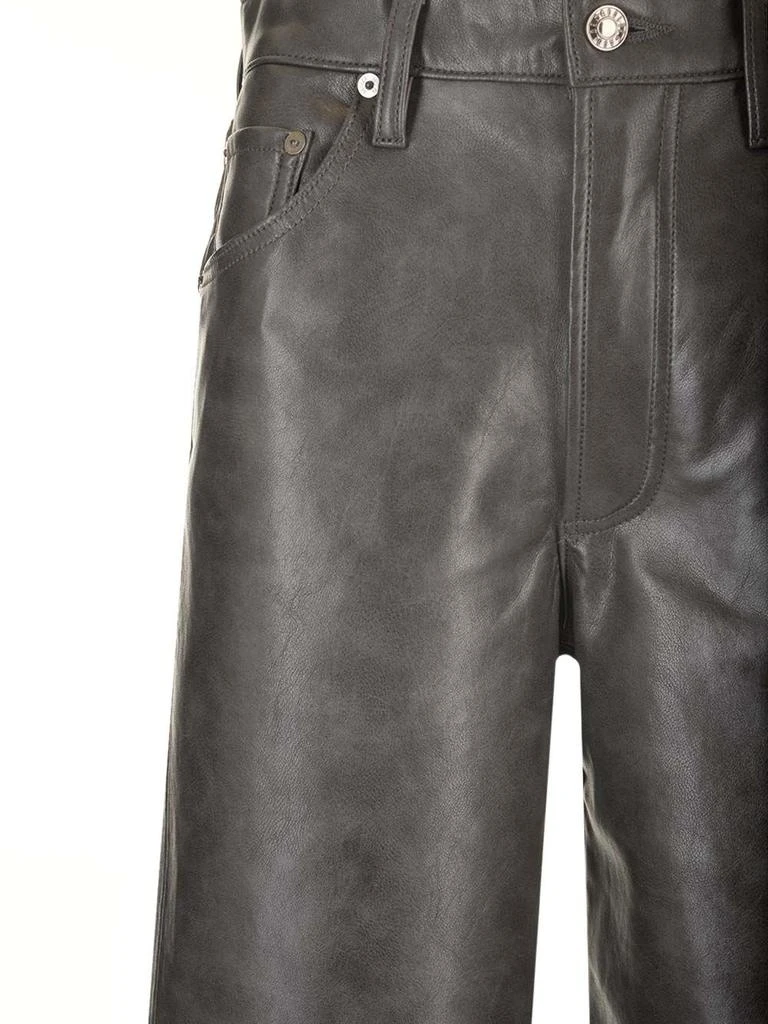 AGOLDE AGOLDE Leather Curved-Leg Pants 5