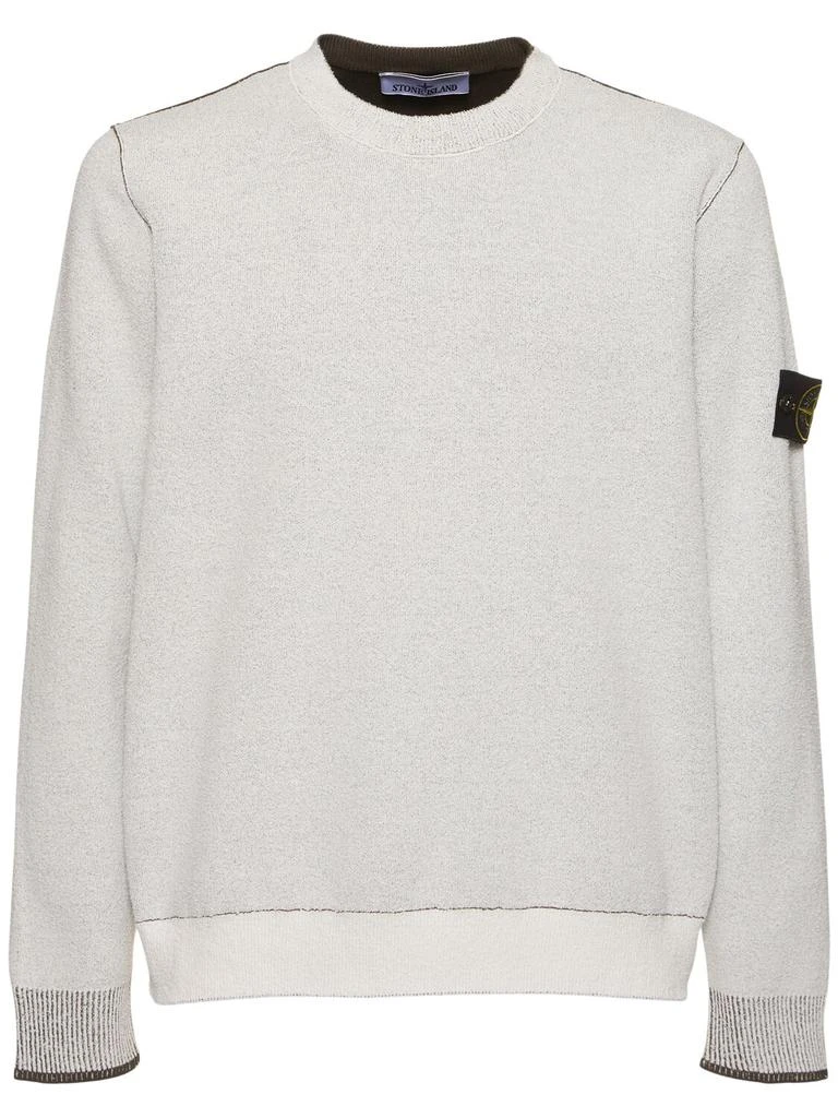 Stone Island Crewneck Cotton Blend Sweatshirt 1