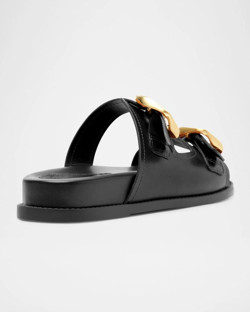 Schutz Olga Leather Buckle Sporty Sandals 3