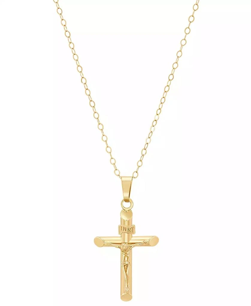 Macy
s Children
s Crucifix Cross Pendant Necklace in 14k Yellow Gold