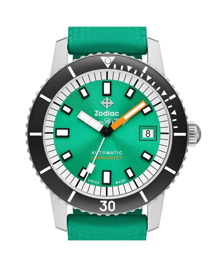 ZODIAC Compression Diver Automatic Rubber Strap Watch, 40mm 2
