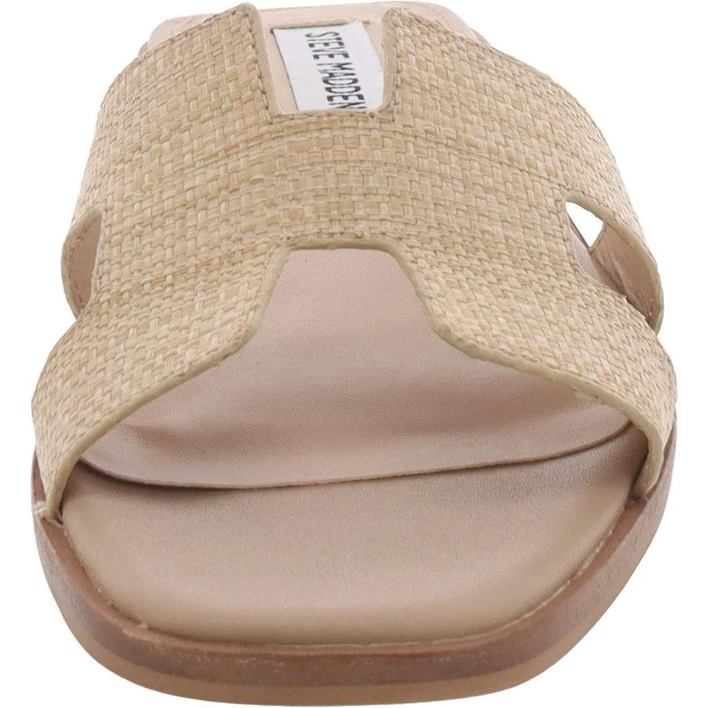 Steven Hadyn Womens Faux Leather Square Toe Flat Sandals 2