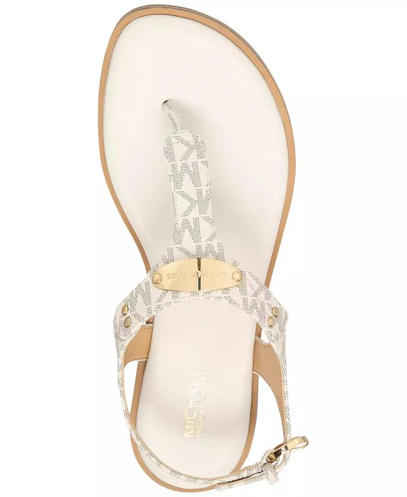 Michael Kors Women's MK Plate Flat Thong Sandals 4