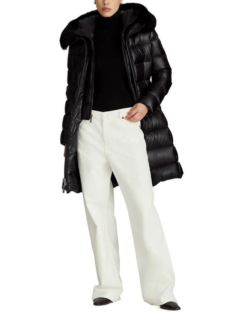 Dawn Levy Kat Shearling-Trimmed Puffer Coat 2