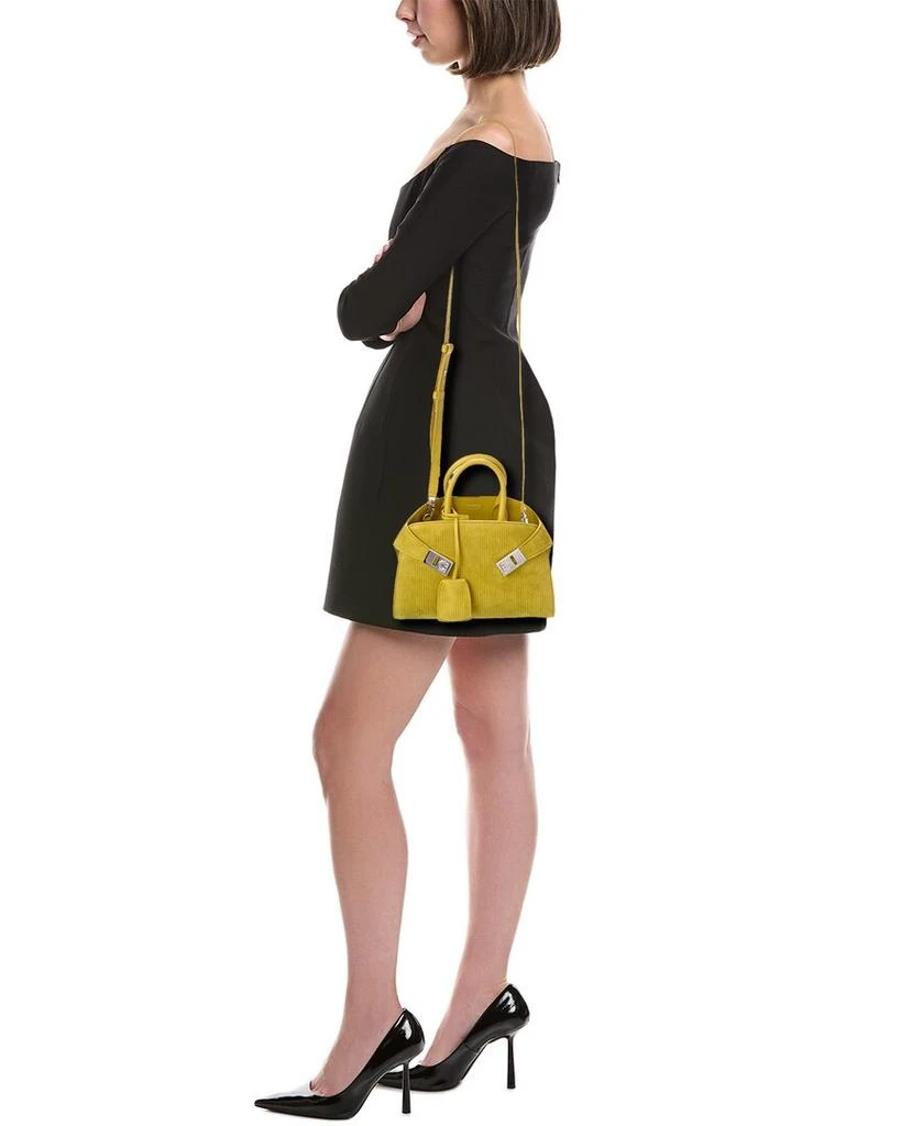 Salvatore Ferragamo Ferragamo Hug Mini Suede Crossbody 4