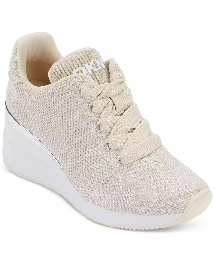 DKNY Women's Parks Lace-Up Wedge Sneakers 1