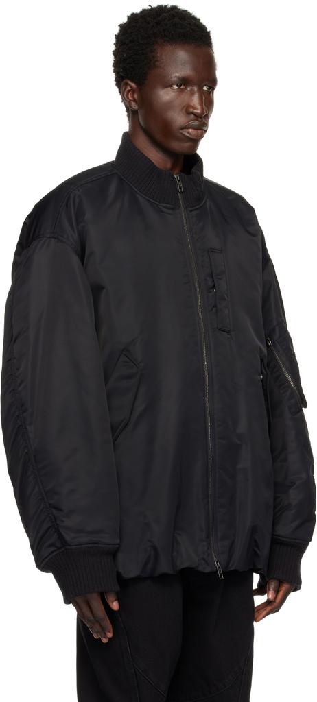 Black Over Fit MA-1 Bomber Jacket – On Sale Now with Up to