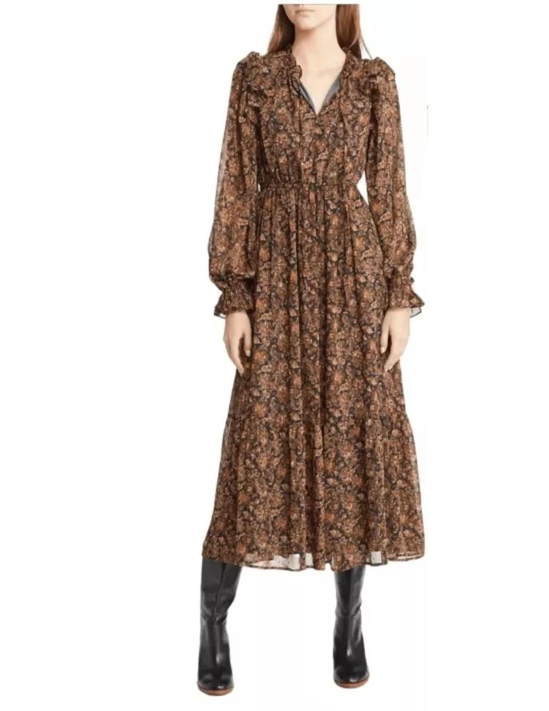 Moon River Moon River - Floral Ruffle Maxi Dress 1