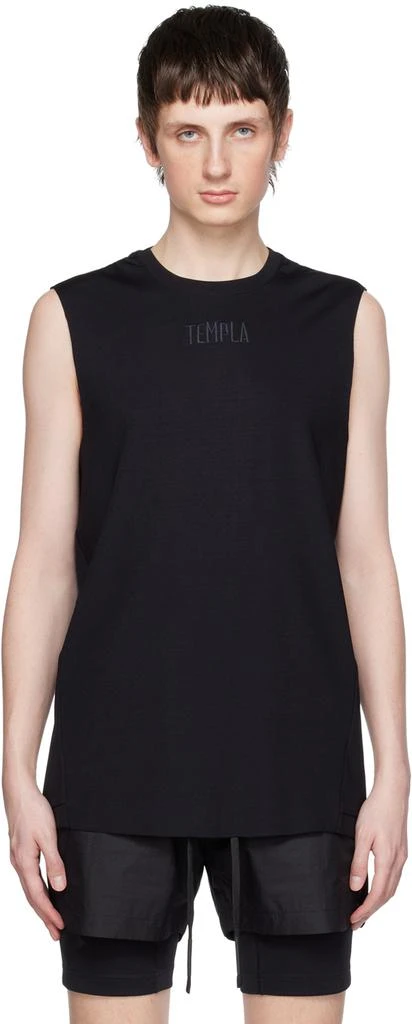 TEMPLA Black Cross Back Tank Top 1