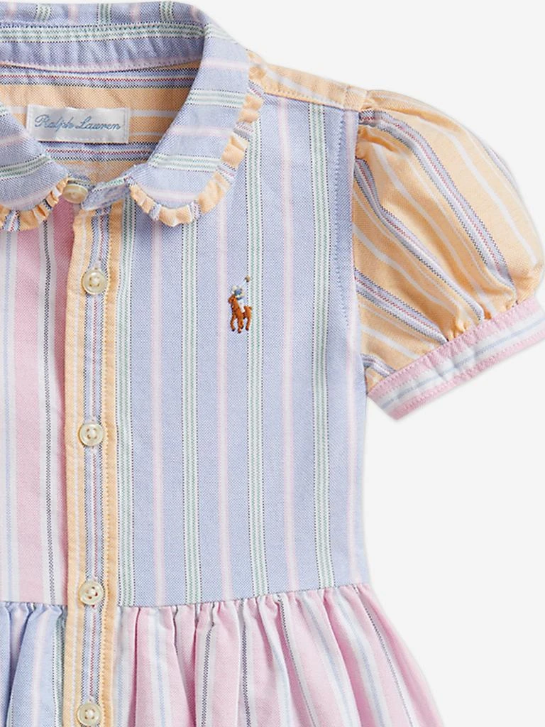 Ralph Lauren Ralph Lauren Baby Girls Striped Classic Oxford Shirt Dress in Blue 5