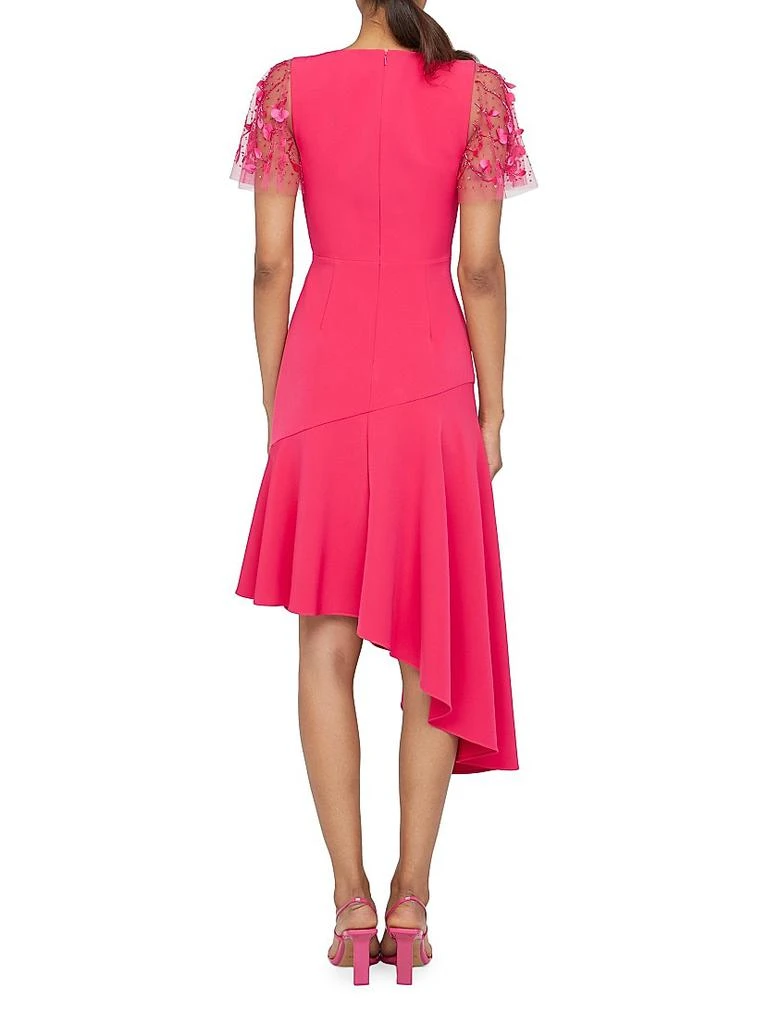 Theia Jazlyn Embroidered Flutter-Sleeve Cocktail Dress 3