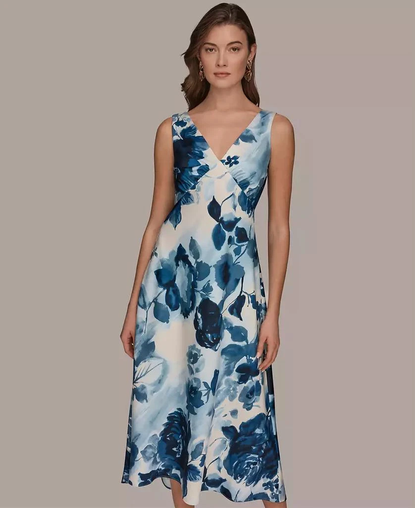 Donna Karan Women
s V-Neck Midi Dress 2