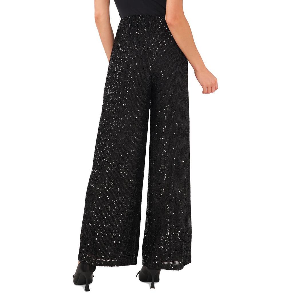 Cece Womens Mesh Sequined Dress Pants