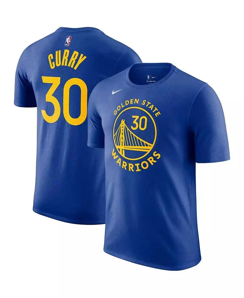 NIKE Men's Stephen Curry Royal Golden State Warriors Icon 2022/23 Name and Number T-shirt 1