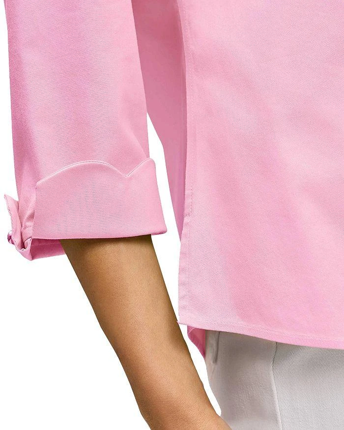 FOXCROFT Gwen 3/4 Sleeved Pinpoint Oxford Shirt 6