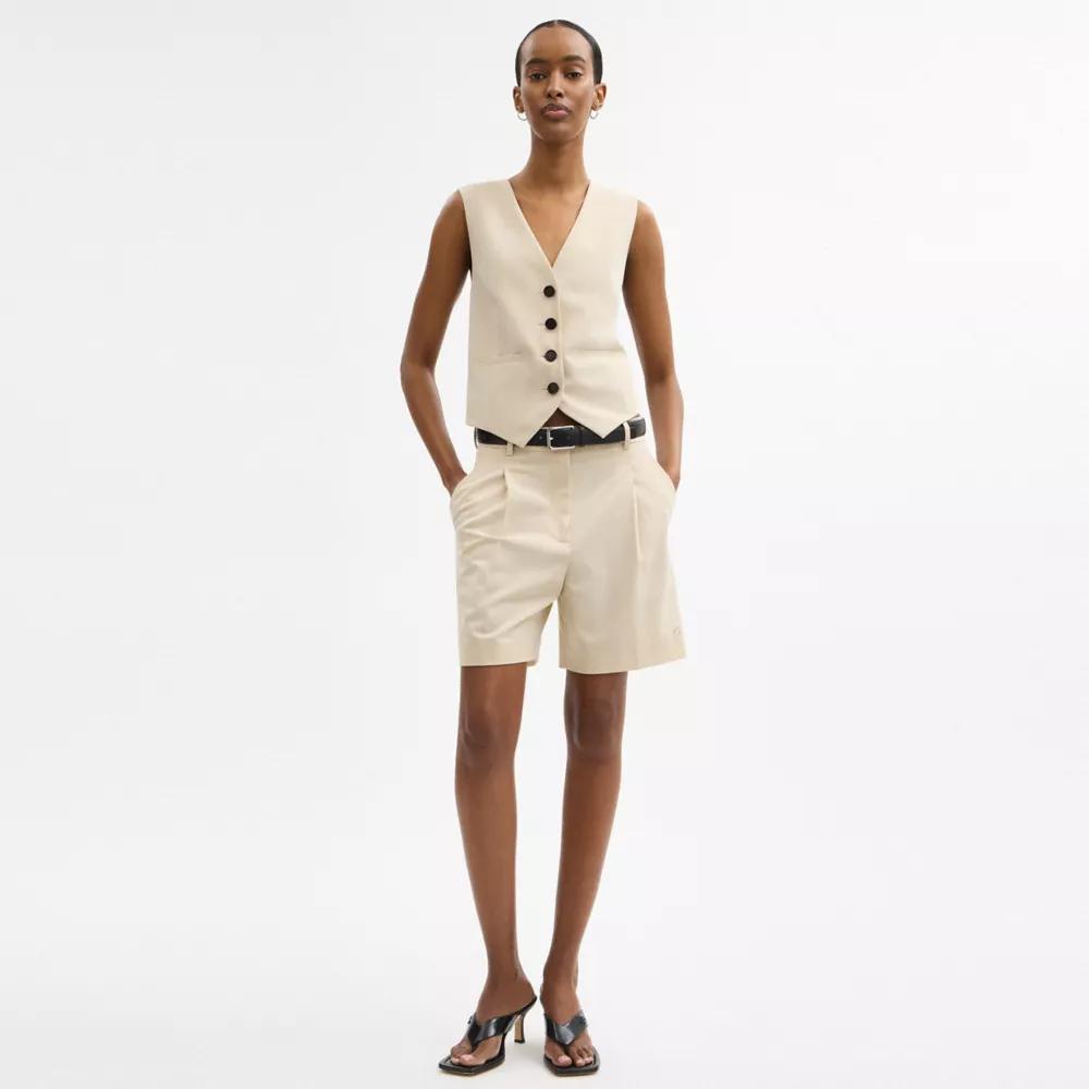 Coach Tailored Vest In Recycled Polyester