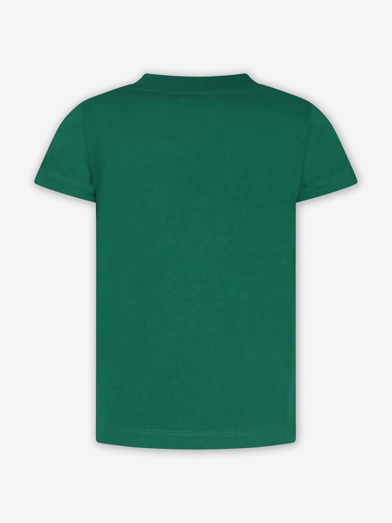 Moschino Moschino Kids Teddy Bear Logo T-Shirt in Green