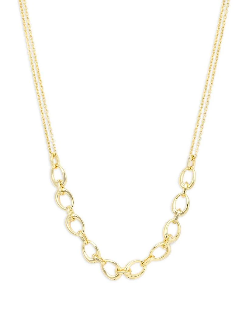 Argento Vivo Oval Frontal Necklace, 16"-18" 1