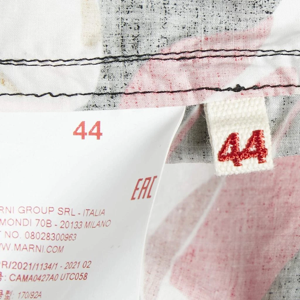 Marni Marni Black/Red Floral Print Cotton Blouse and Pants Set M 5