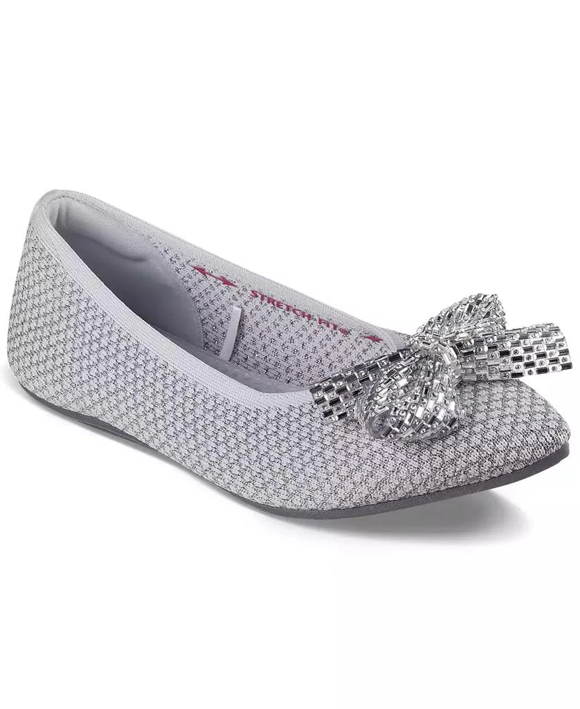 SKECHERS Women's Cleo Point Bow - Shimmery Shine Skimmer Flats from Finish Line 1