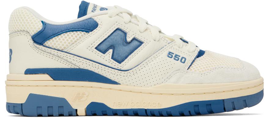New Balance Off-White & Blue BBW550 Sneakers