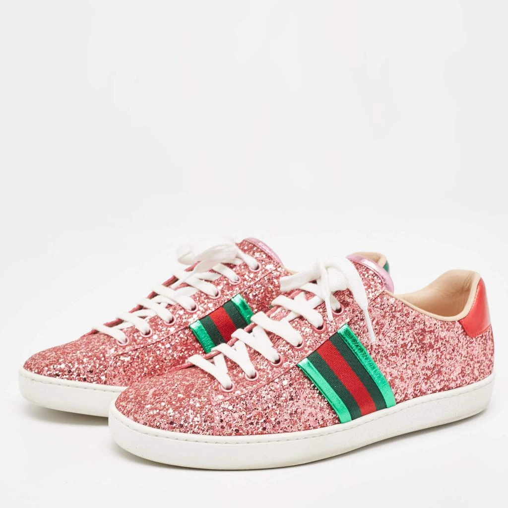 Gucci Gucci Tri Color Glitter  and Leather Ace Low Top Sneakers Size 38.5 2